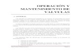 Operacion y mantenimiento de valvulas