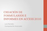 Formularios e informes en access 2010