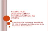 Curso para preceptores y coordinadores de corrientes 2013