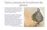 Tipos y causas de la violencia de género