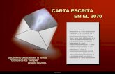 Carta Escrita En El AñO 2070 Agua