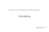 Gestor Bibliográfico Mendeley: guía de uso