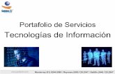 Portafolio de servicios y productos de Tecnologías de Información y Comunicaciones