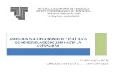 Aspectos socioeconómicos y políticos de venezuela desde 1958