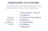 La parte sólida de la Tierra 6 - Clasificación de los minerales