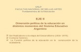 Dimensión política de la educación Argentina/teórico Puiggrós EJE II (marcelo