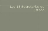 Las 18 secretarías de estado