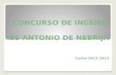 Concurso Ingenio IES Antonio de Nebrija 2013