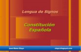 Lengua de signos. constitución española.