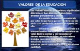 Valores De La EducacióN 2