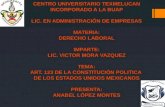 ARTICULO 123 CONSTITUCIONAL DE MÉXICO  (RESUMEN)
