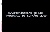 Programa de español 2009