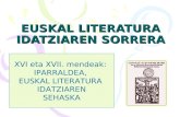 XVI eta XVII. mendeak: Iparraldea, euskal literatura idatziaren sehaska