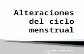 Alteraciones del ciclo menstrual