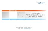 Informe tatum Evolución de las cooperativas de crédito en españa 2007