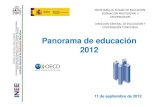 INEE. PANORAMA DE LA EDUCACIÓN. INDICADORES 2012 OCDE.