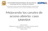Mejorando los canales de acceso abierto: caso UNMSM Peru