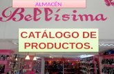 Catálogo de productos del Almacén "Bellísima".