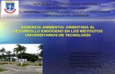 Gerencia ambiental orientada al desarrollo endógeno en los institutos universitarios de tecnología