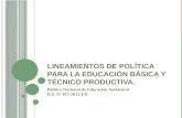 Lineamientos de Política Ambiental de Educación Básica