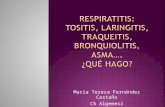 Respiratitis en pediatría (I): Bronquiolitis, laringitis