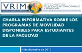 20121204 charla informativa sobre movilidad facultad de ciencias económicas y empresariales   universidad de alicante