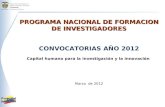Convocatoria para becas de estudio de doctorado en Colombia para 2012