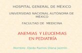 Anemias  y leucemias  en pediatría