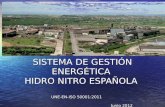 Sistema de gestión energética Hidro Nitro Española: UNE-EN-ISO 50001:2011