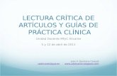 Lectura crítica y guías de práctica clínica