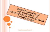 InvestigacióN De Necesidades De Intervencion Psicologica Comunitaria