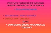 CONFLICTOS ETICOS APLICADOS AL TURISMO por Nidia Guzman -5to turismo