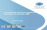 La translación del marco regulatorio Solvencia II al estándar XBRL - Aitor Azcoaga