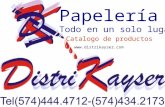 Catálogo de productos papeleria Distrikayser