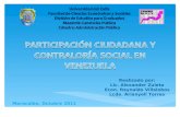 Participación Ciudadana y Contraloria Social en Venezuela