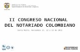 II Congreso Nacional del Notariado Colombiano