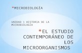 El estudio contemporáneo de los microorganismos