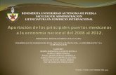Aportación de los principales puertos mexicanos a la economía nacional del 2008 al 2012