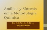 Analisis y sintesis en la metodologia quimica