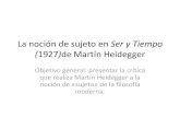 La noción de sujeto en Ser y Tiempo de Martín Heidegger