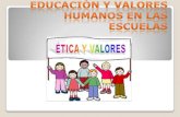 Educación y valores humanos en las escuelas[1]