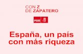 Con Z De Zapatero. España, un país con más riqueza