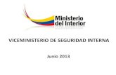 Viceministerio de Seguridad Interna. Ministerio del Interior de Ecuador