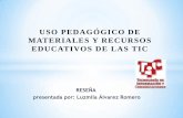 Uso pedagógico de materiales y recursos educativos de diapositivas