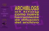 Archiblogs: el blog como nueva herramienta de difusión del Archivo