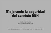 Mejorando la seguridad del servicio SSH - Hardening