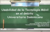 Usabilidad de la Tecnología Móvil en el ámbito Universitario Dominicano