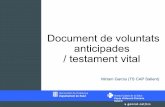 Document de Voluntats Anticipades. EAP Sallent