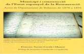 Municipi i construcció de l'estat espanyol de la restauració. actes de l'ajuntament de belianes de 1870 a 1891