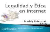 Legalidad y etica en internet